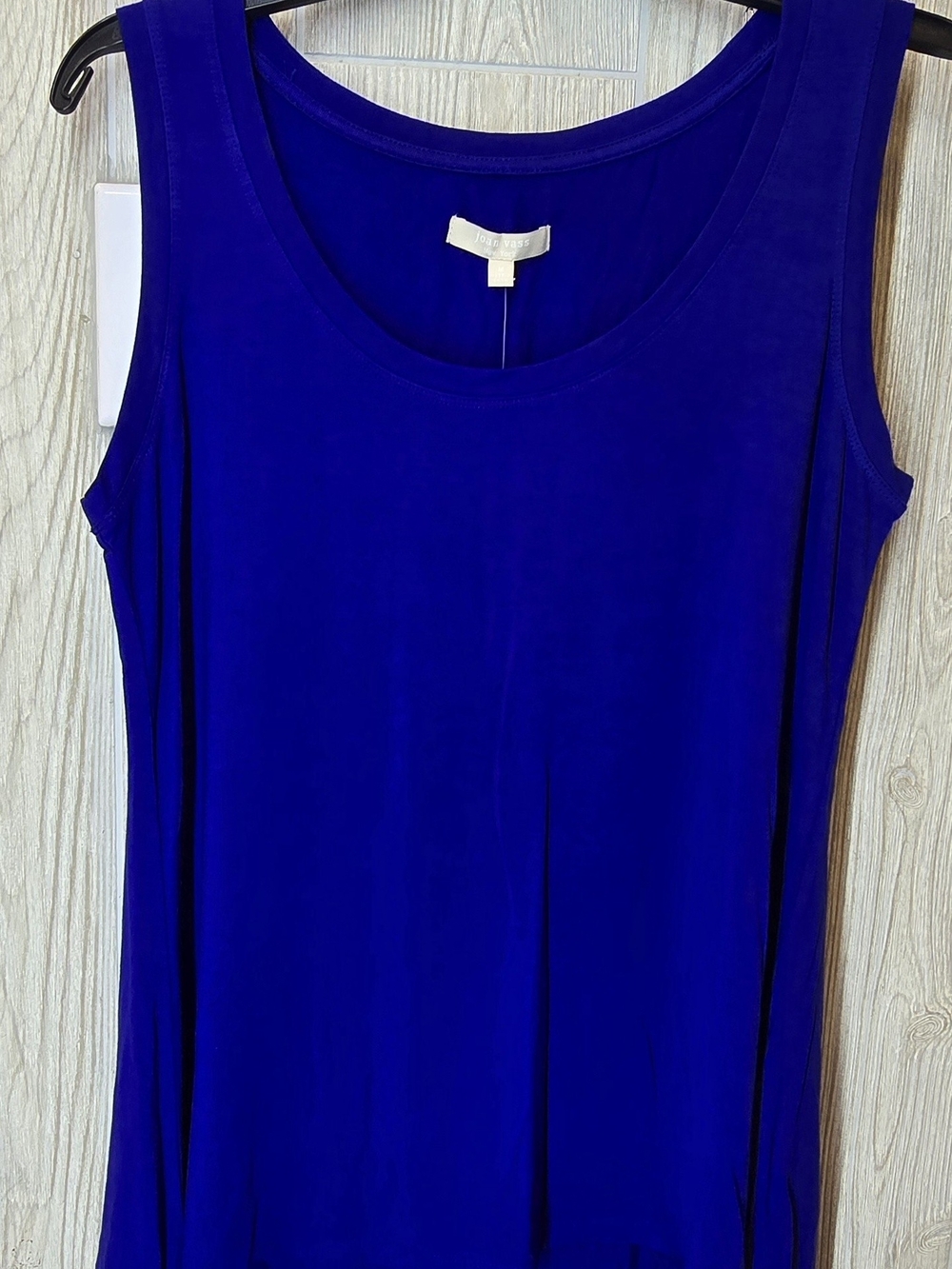 Joan Vass Deep Blue Scoop Neck Tank